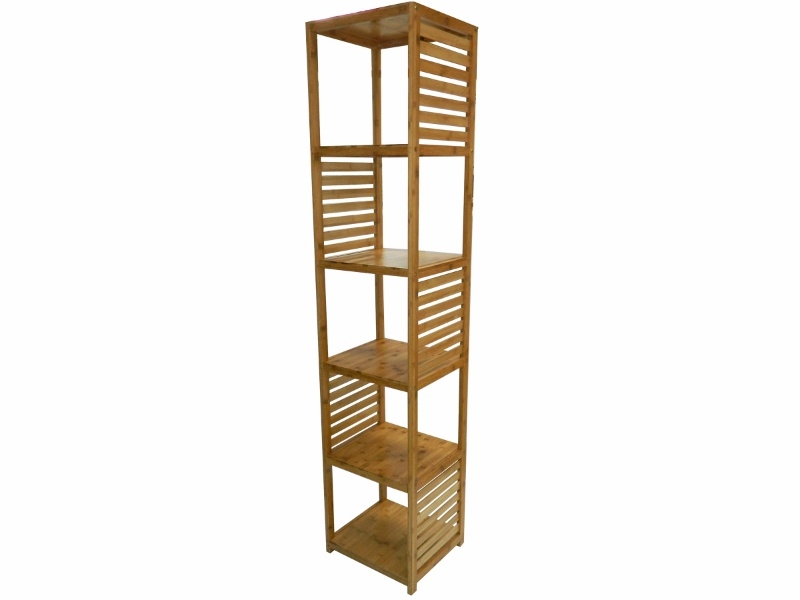 Exquisite Bamboo 6-Tier KD Shelving Unit - Eco-Friendly Multipurpose Storage Tower